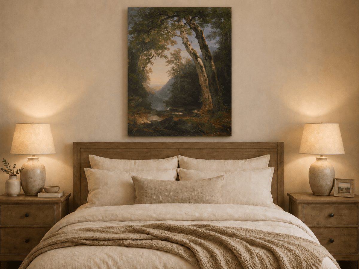 Landscape Oil Painting - Beech Trees in the Catskills