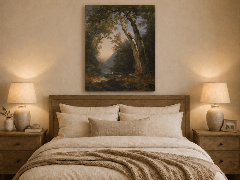 Landscape Oil Painting - Beech Trees in the Catskills
