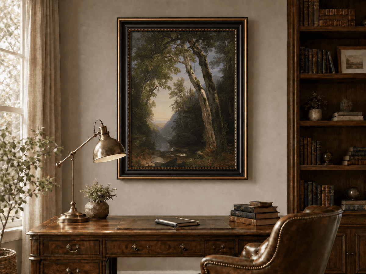 Landscape Oil Painting - Beech Trees in the Catskills