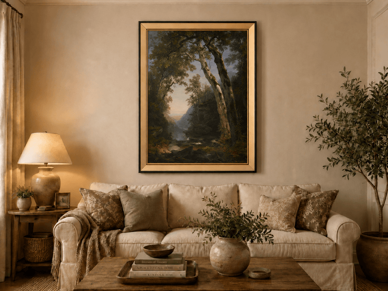 Landscape Oil Painting - Beech Trees in the Catskills