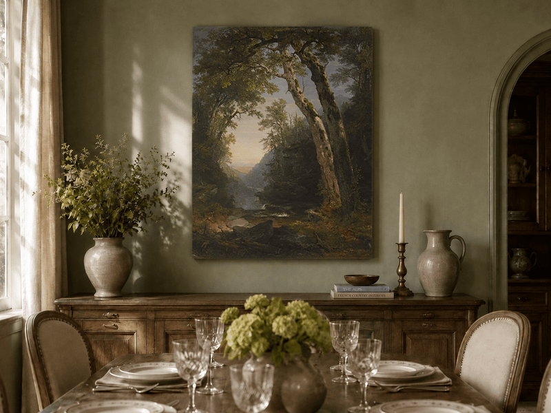 Landscape Oil Painting - Beech Trees in the Catskills
