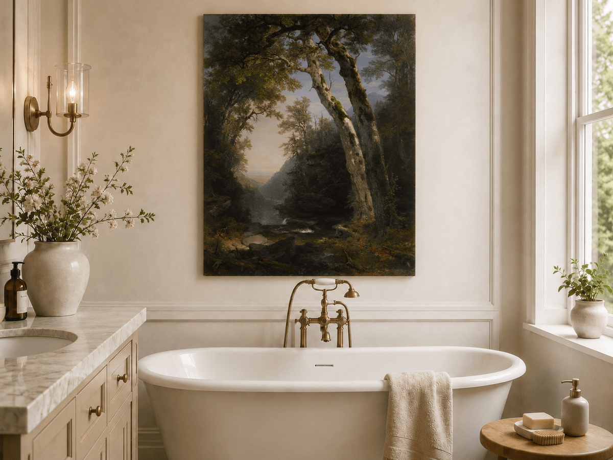 Landscape Oil Painting - Beech Trees in the Catskills