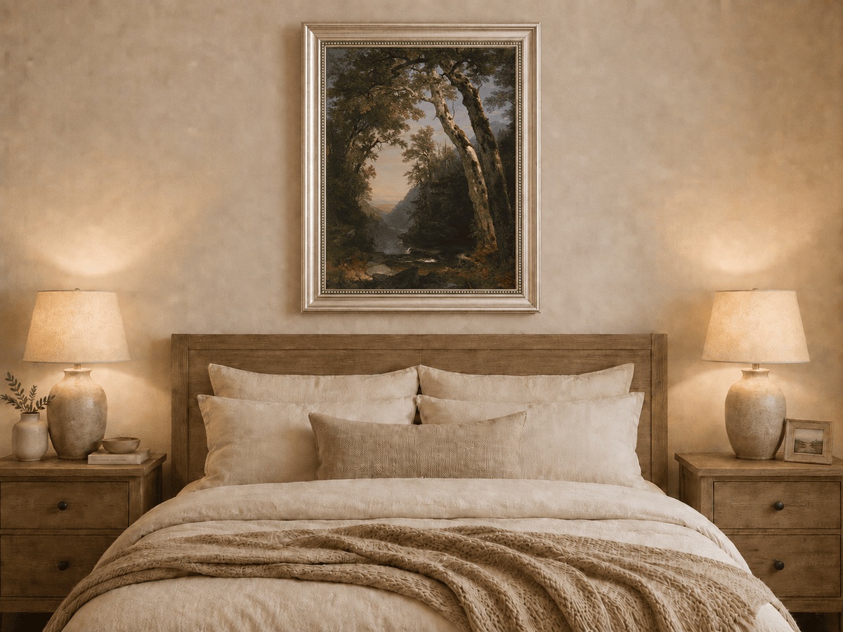 Landscape Oil Painting - Beech Trees in the Catskills