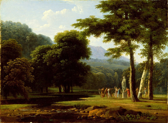 Landscape Oil Painting - Classical Park Scene with Figures - Oil Painting Haven
