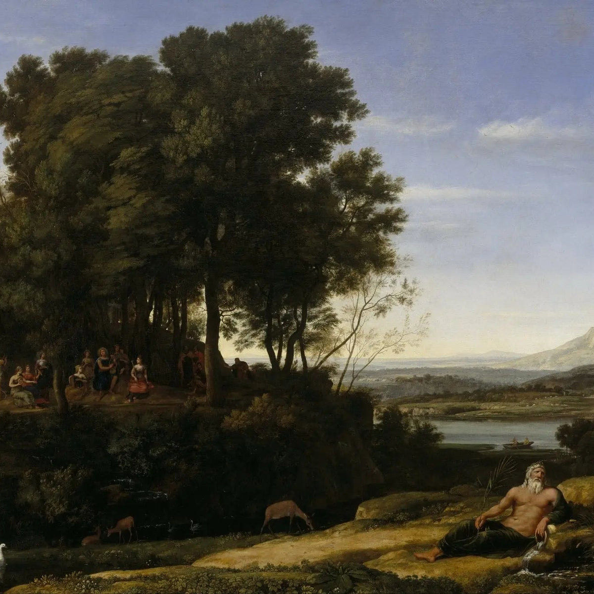 Landscape Oil Painting - Classical Ruins & Figures - Oil Painting Haven
