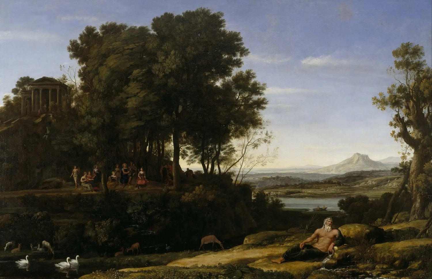 Landscape Oil Painting - Classical Ruins & Figures - Oil Painting Haven