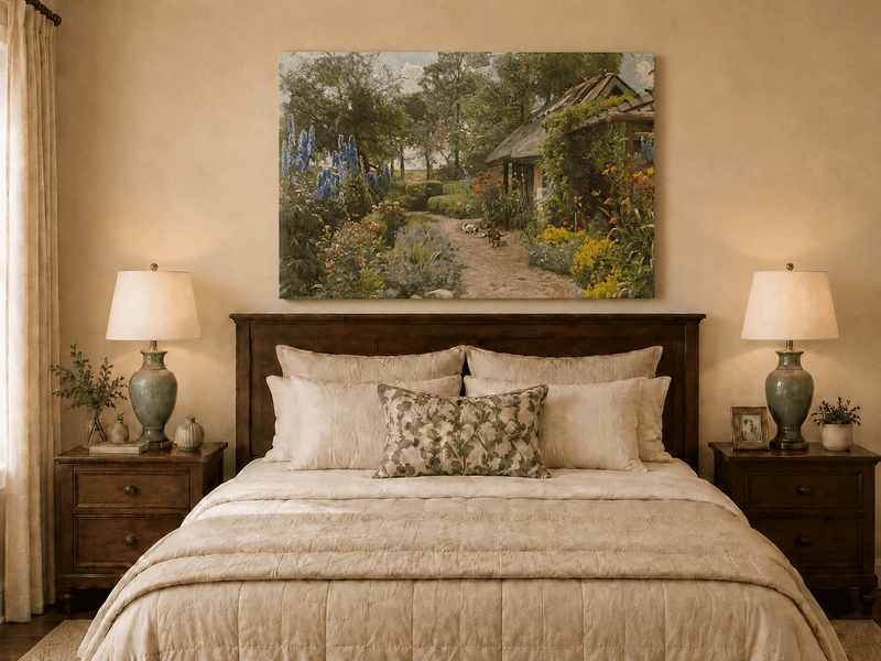 Landscape Oil Painting - Cottage Garden Path