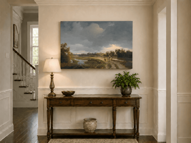 Landscape Oil Painting - Country Path Before the Storm