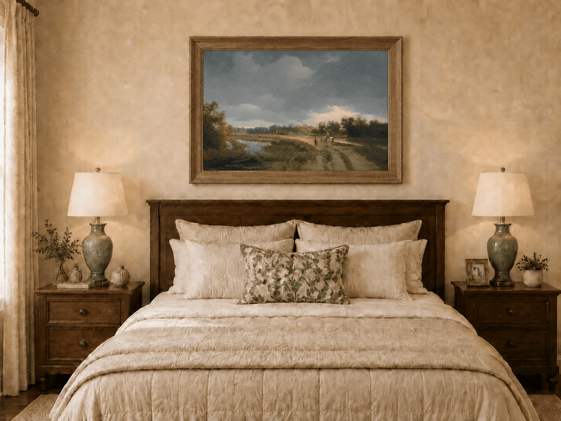 Landscape Oil Painting - Country Path Before the Storm