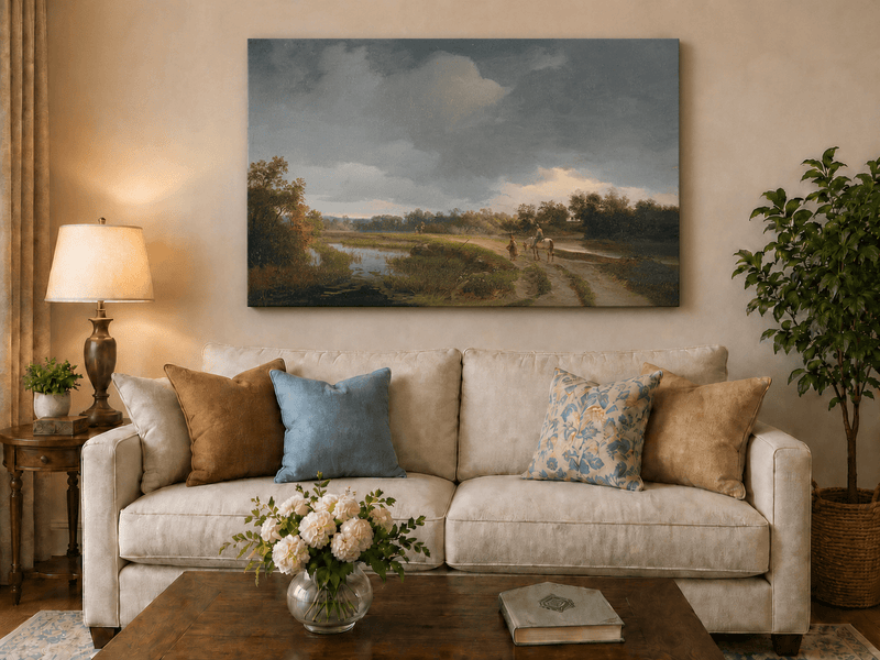 Landscape Oil Painting - Country Path Before the Storm