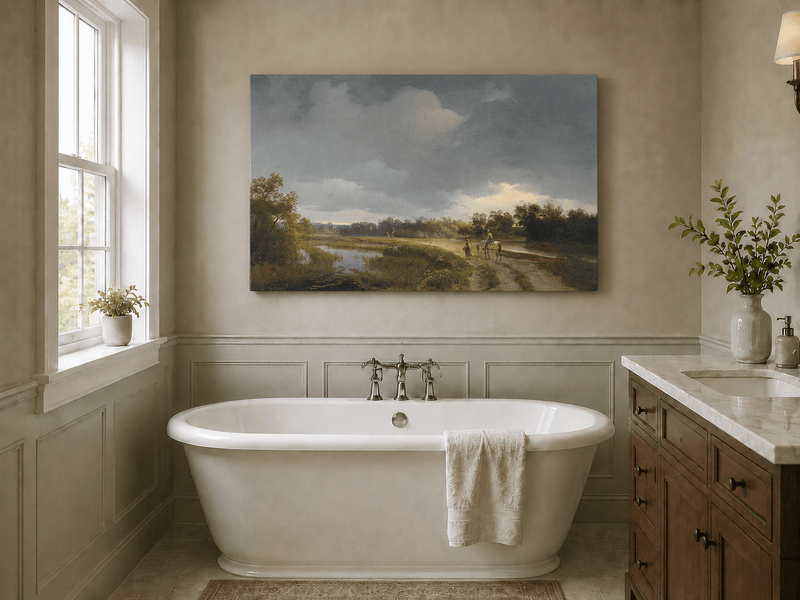Landscape Oil Painting - Country Path Before the Storm