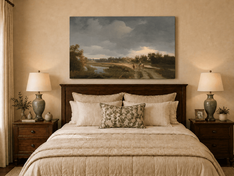 Landscape Oil Painting - Country Path Before the Storm