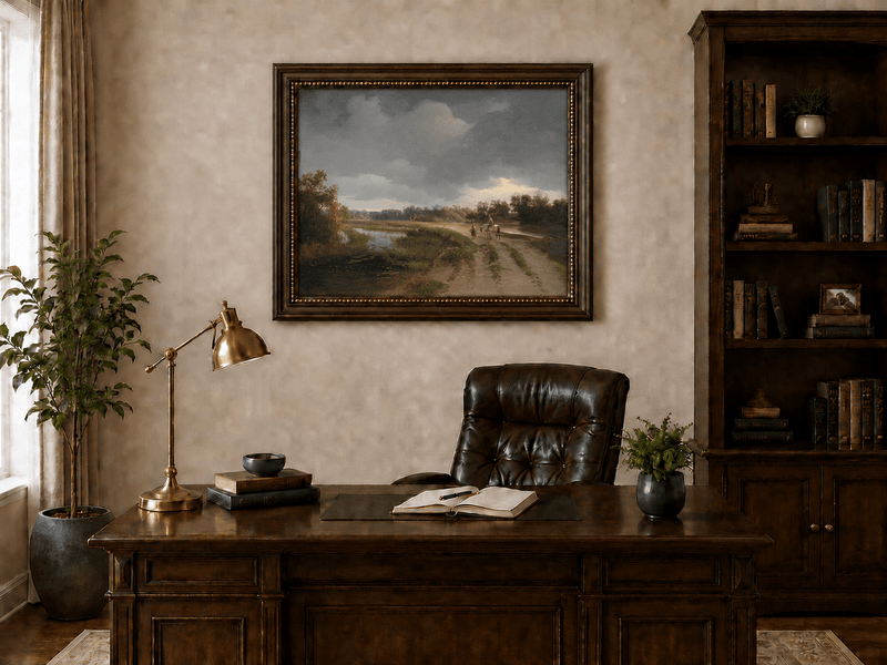 Landscape Oil Painting - Country Path Before the Storm
