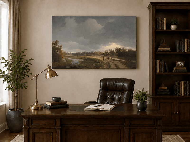 Landscape Oil Painting - Country Path Before the Storm