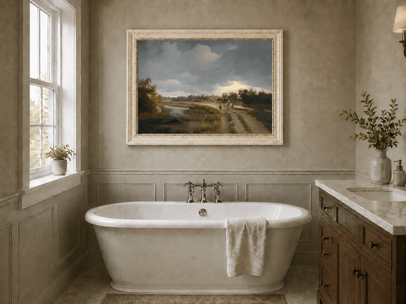Landscape Oil Painting - Country Path Before the Storm