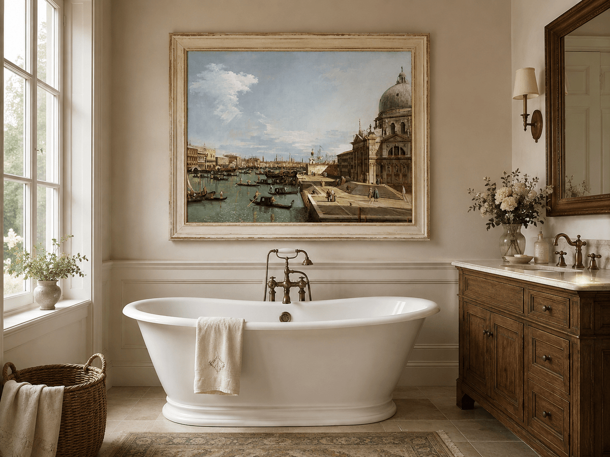 Landscape Oil Painting - Entrance to the Grand Canal, Venice