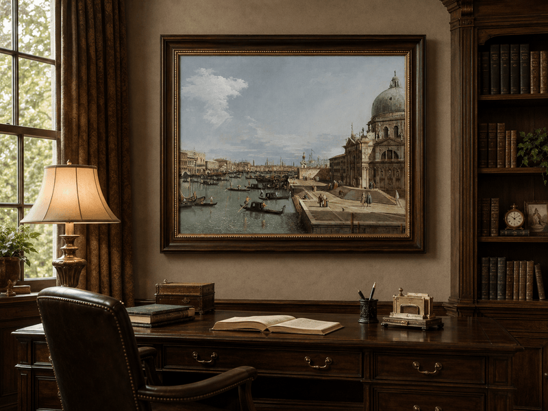Landscape Oil Painting - Entrance to the Grand Canal, Venice