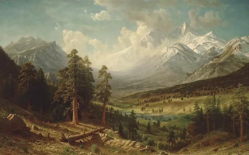 Landscape Oil Painting - Estes Park, Long's Peak - Oil Painting Haven