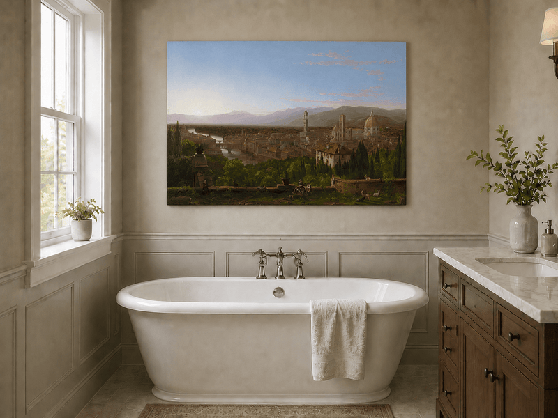 Landscape Oil Painting - Florence Cityscape & Iconic Dome