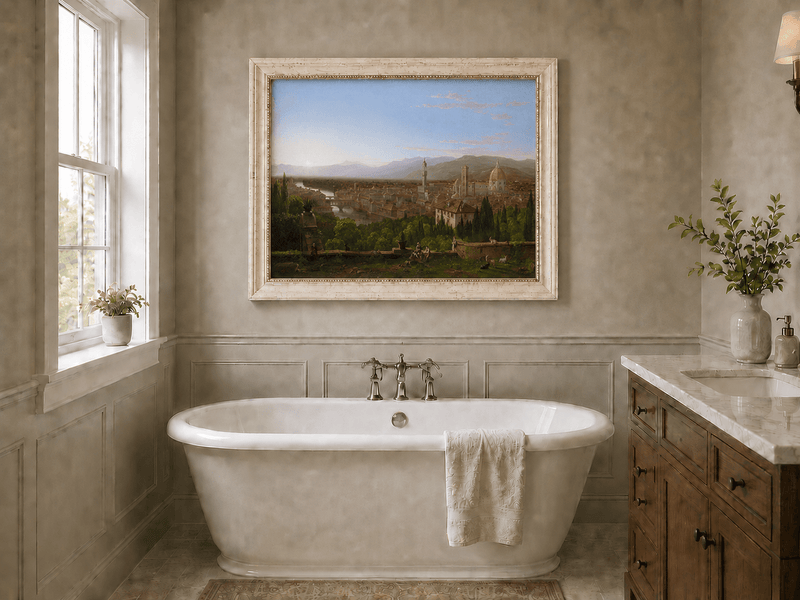 Landscape Oil Painting - Florence Cityscape & Iconic Dome