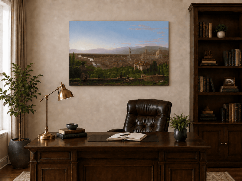 Landscape Oil Painting - Florence Cityscape & Iconic Dome