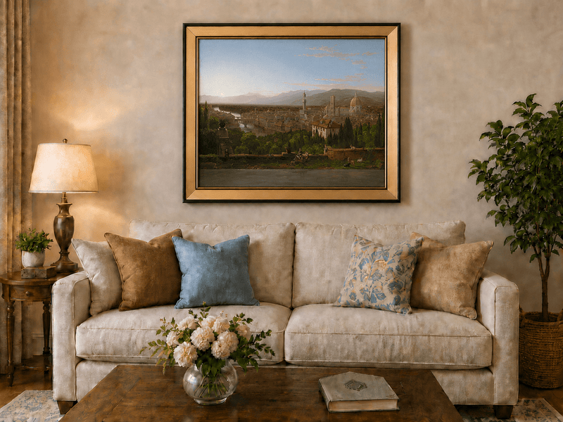 Landscape Oil Painting - Florence Cityscape & Iconic Dome