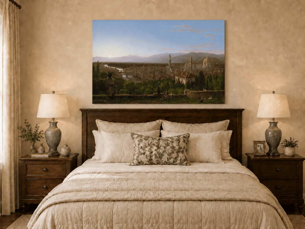 Landscape Oil Painting - Florence Cityscape & Iconic Dome