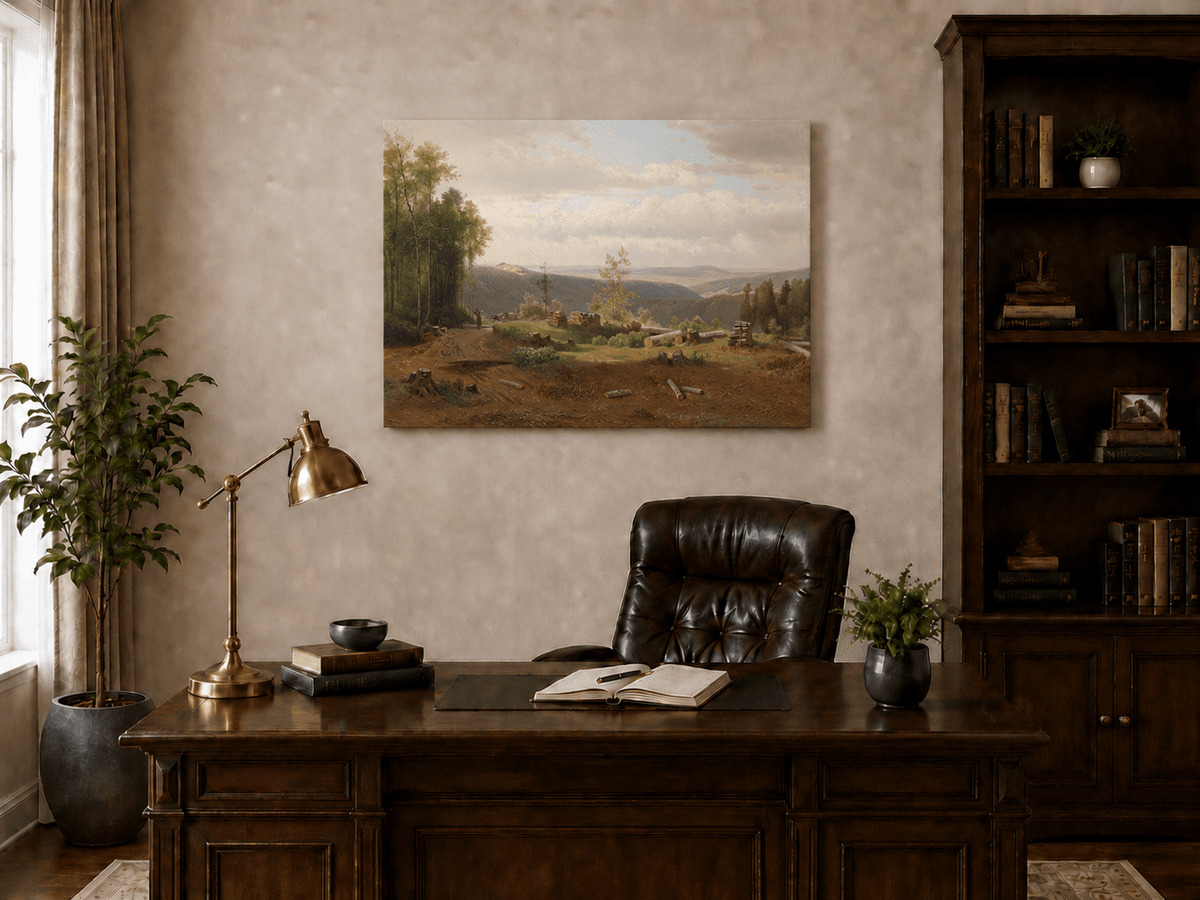 Ölgemälde Landschaft - Waldtal Ölgemälde Landschaft