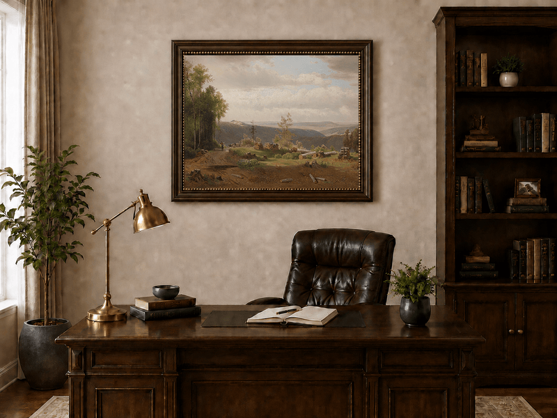 Ölgemälde Landschaft - Waldtal Ölgemälde Landschaft