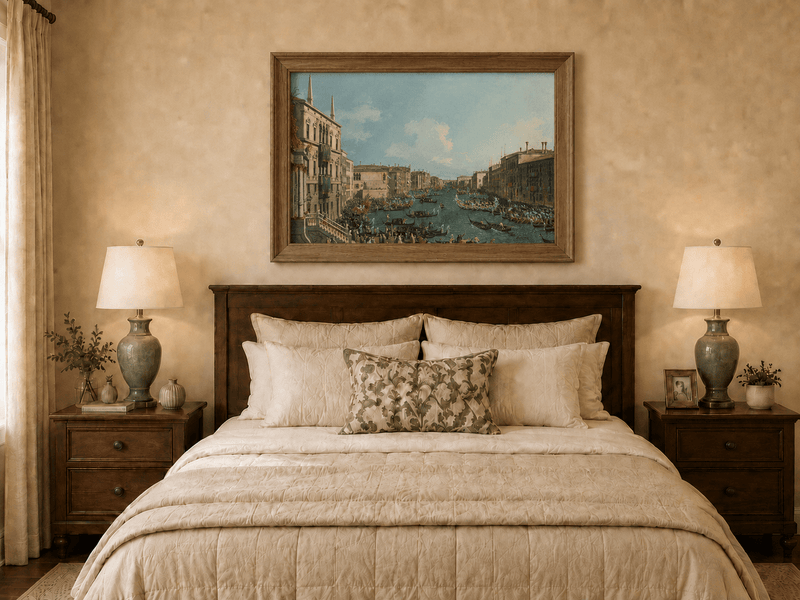 Landscape Oil Painting - Grand Canal Regatta in Venice