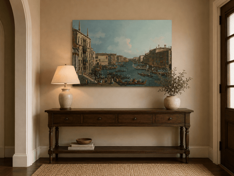 Landscape Oil Painting - Grand Canal Regatta in Venice