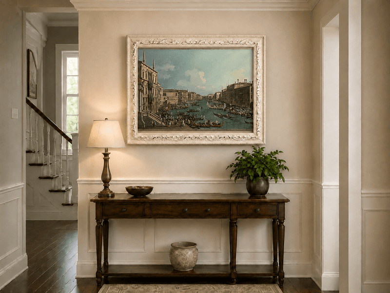 Landscape Oil Painting - Grand Canal Regatta in Venice