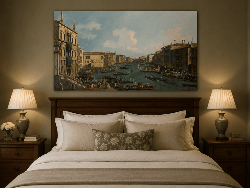 Landscape Oil Painting - Grand Canal Regatta in Venice