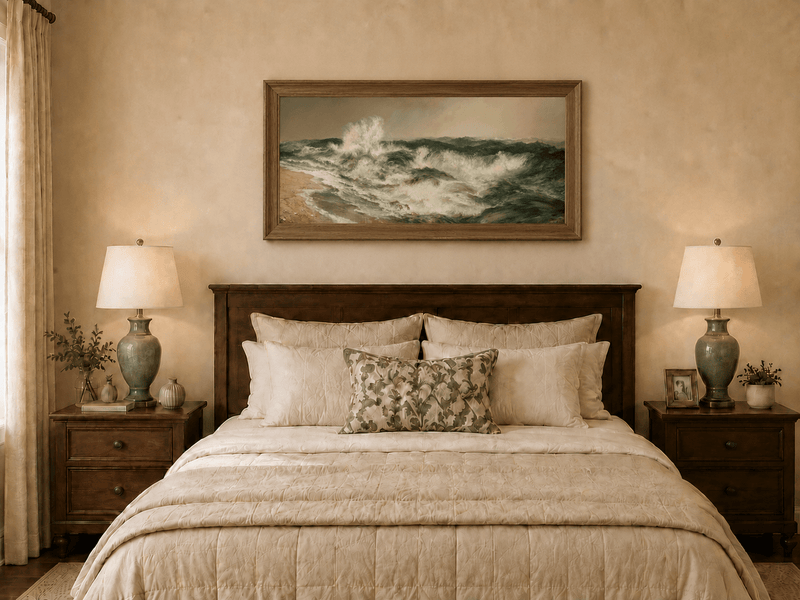 Landscape Oil Painting - Hand-Painted Crashing Ocean Seascape