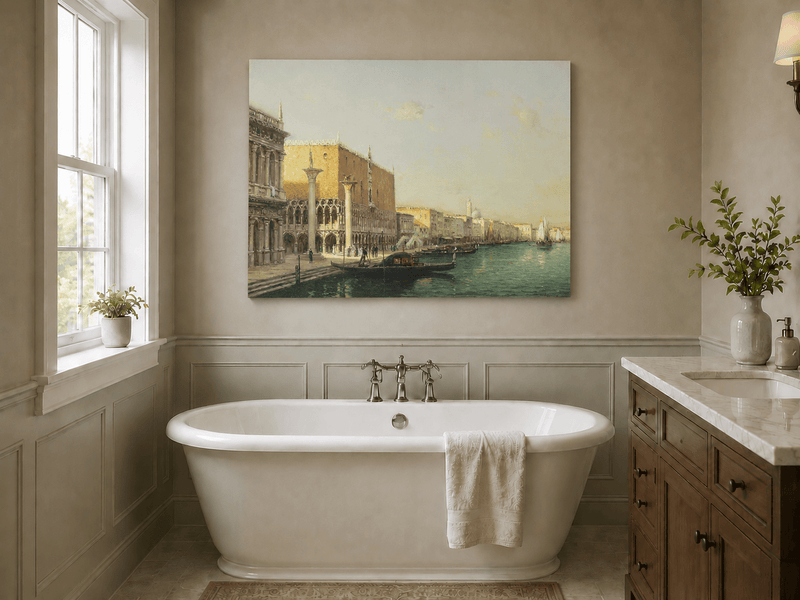 Landscape Oil Painting - Hand-Painted Venice Doge's Palace