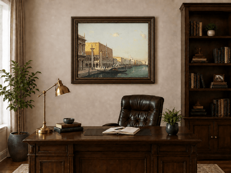 Landscape Oil Painting - Hand-Painted Venice Doge's Palace