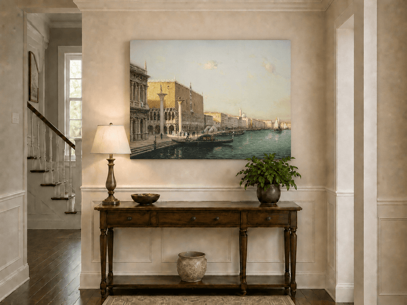 Landscape Oil Painting - Hand-Painted Venice Doge's Palace