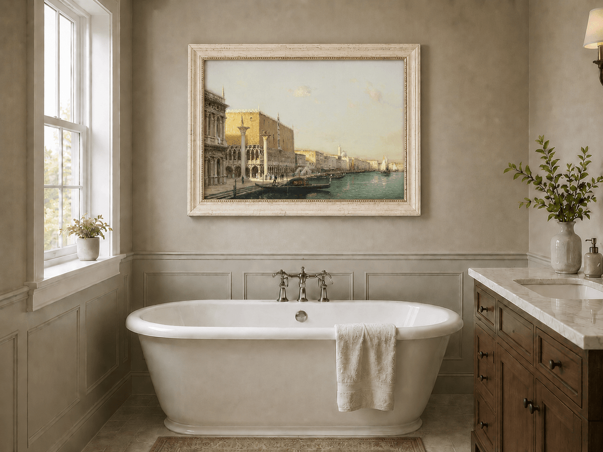 Landscape Oil Painting - Hand-Painted Venice Doge's Palace