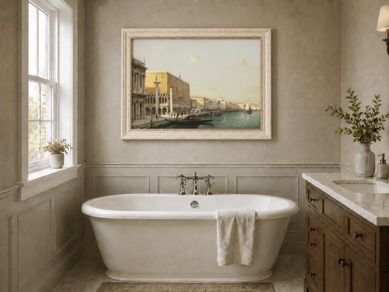 Landscape Oil Painting - Hand-Painted Venice Doge's Palace