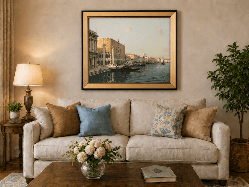 Landscape Oil Painting - Hand-Painted Venice Doge's Palace