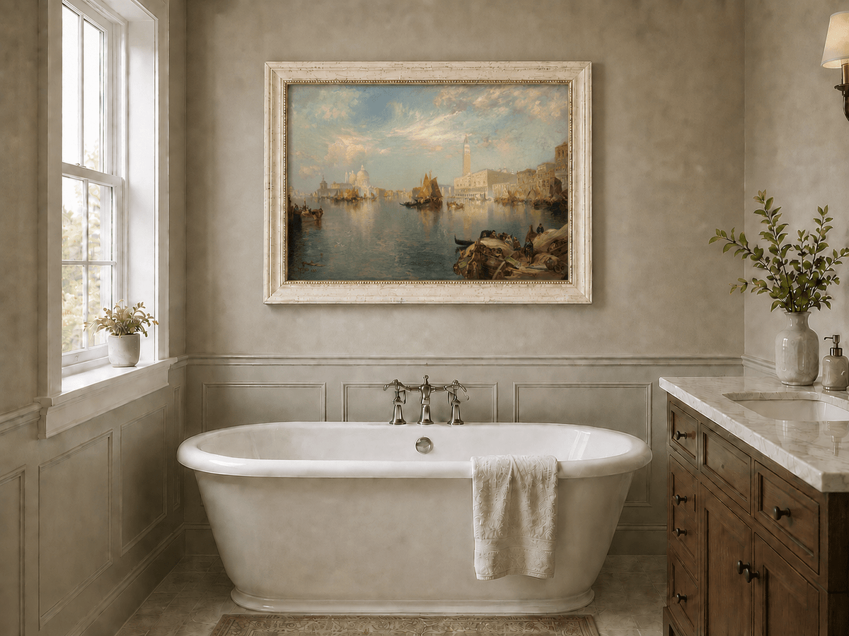 Landscape Oil Painting - Hand-Painted Venice Grand Canal View