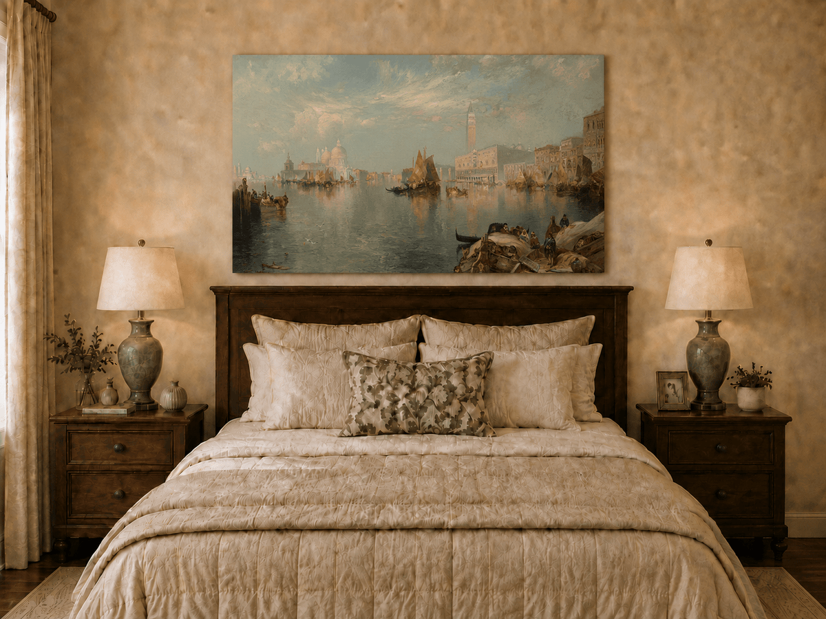 Landscape Oil Painting - Hand-Painted Venice Grand Canal View