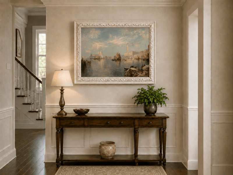 Landscape Oil Painting - Hand-Painted Venice Grand Canal View