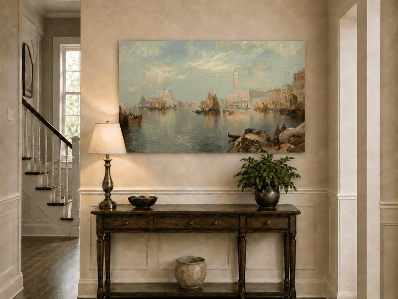Landscape Oil Painting - Hand-Painted Venice Grand Canal View