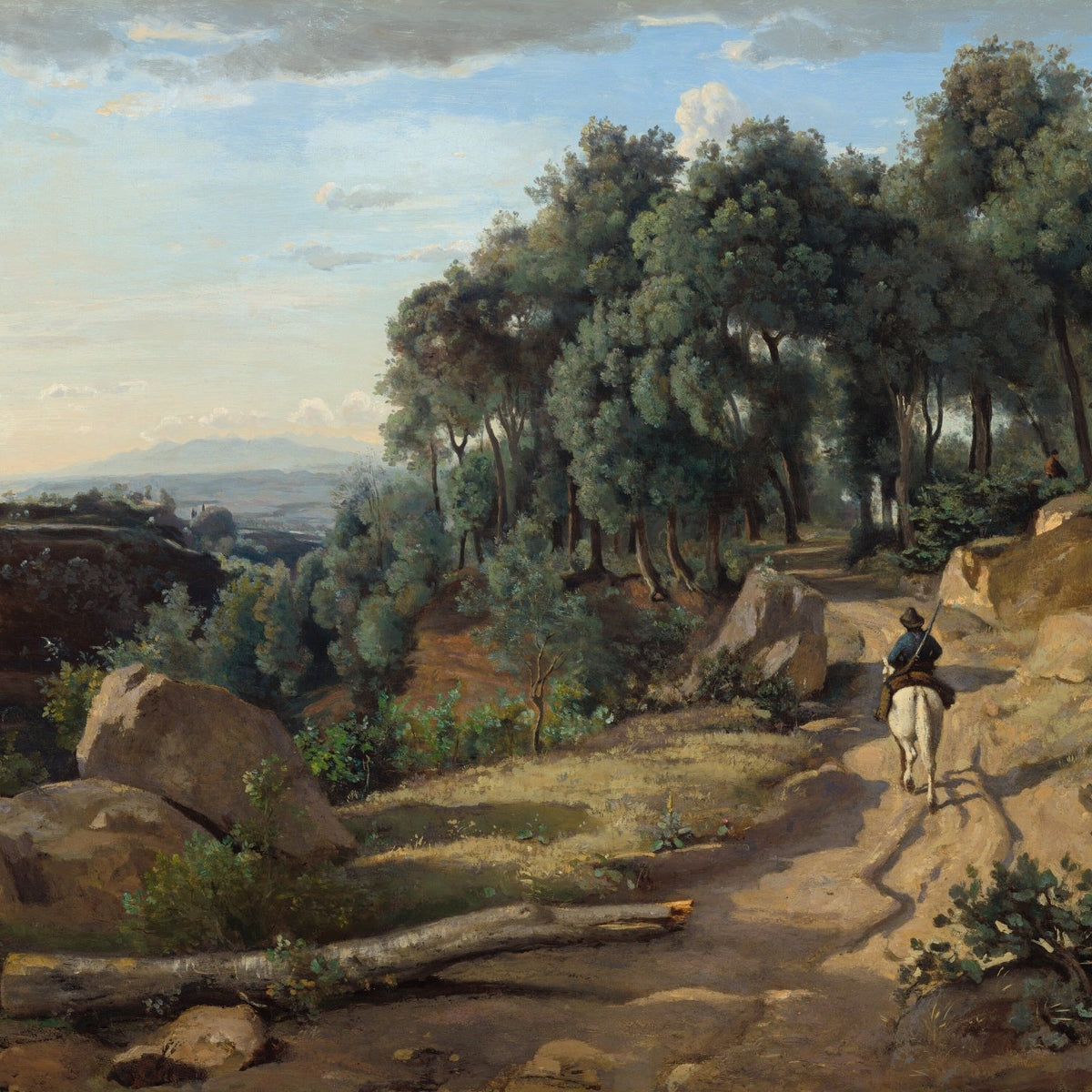Peinture à l'huile de paysage - Village côtier avec phare et coucher de soleil