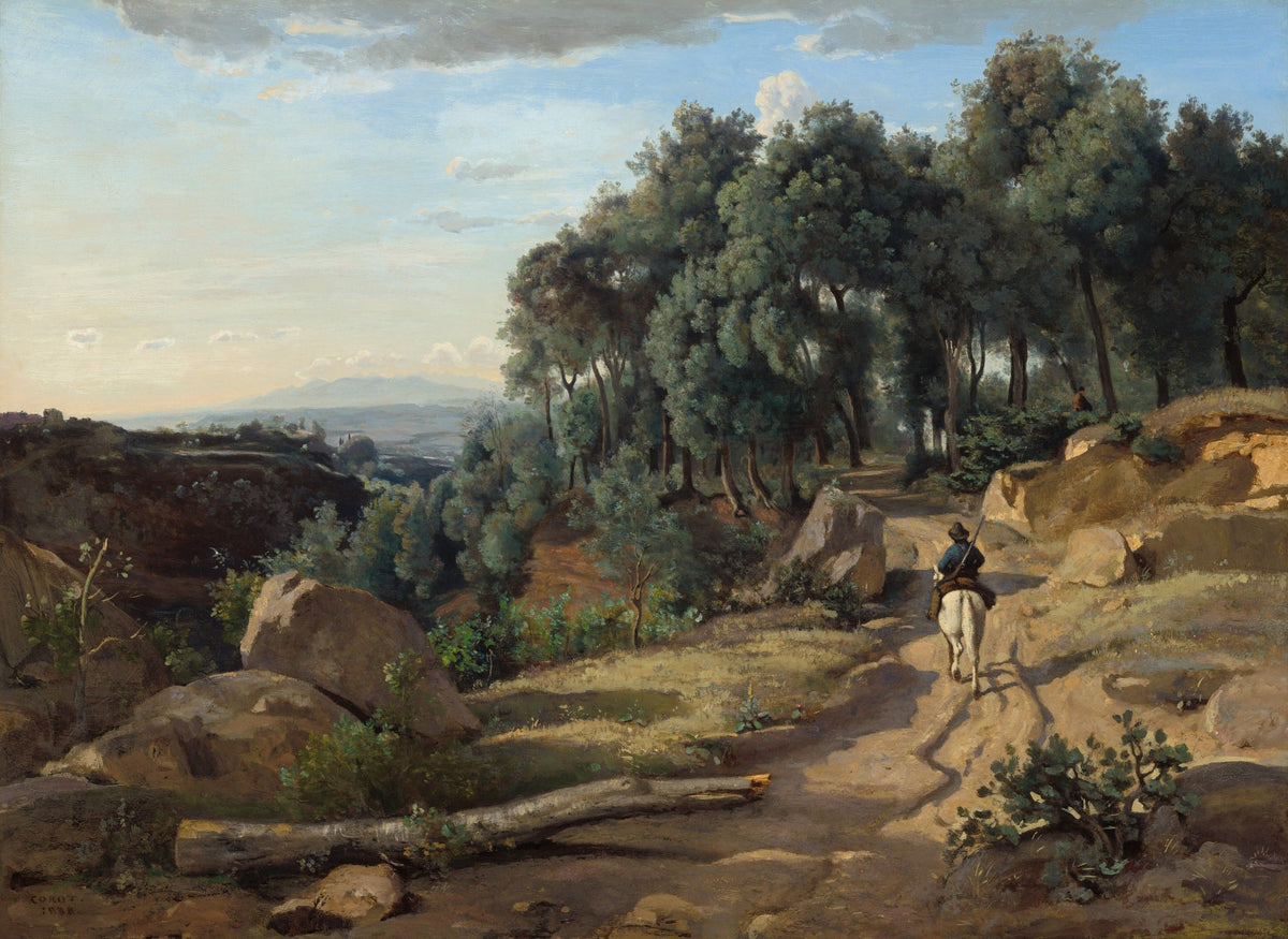 Peinture à l'huile de paysage - Village côtier avec phare et coucher de soleil