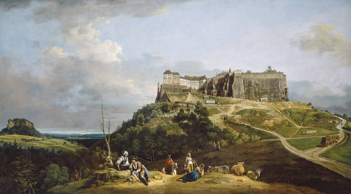 Landscape Oil Painting - Hilltop Castle and Countryside - Oil Painting Haven
