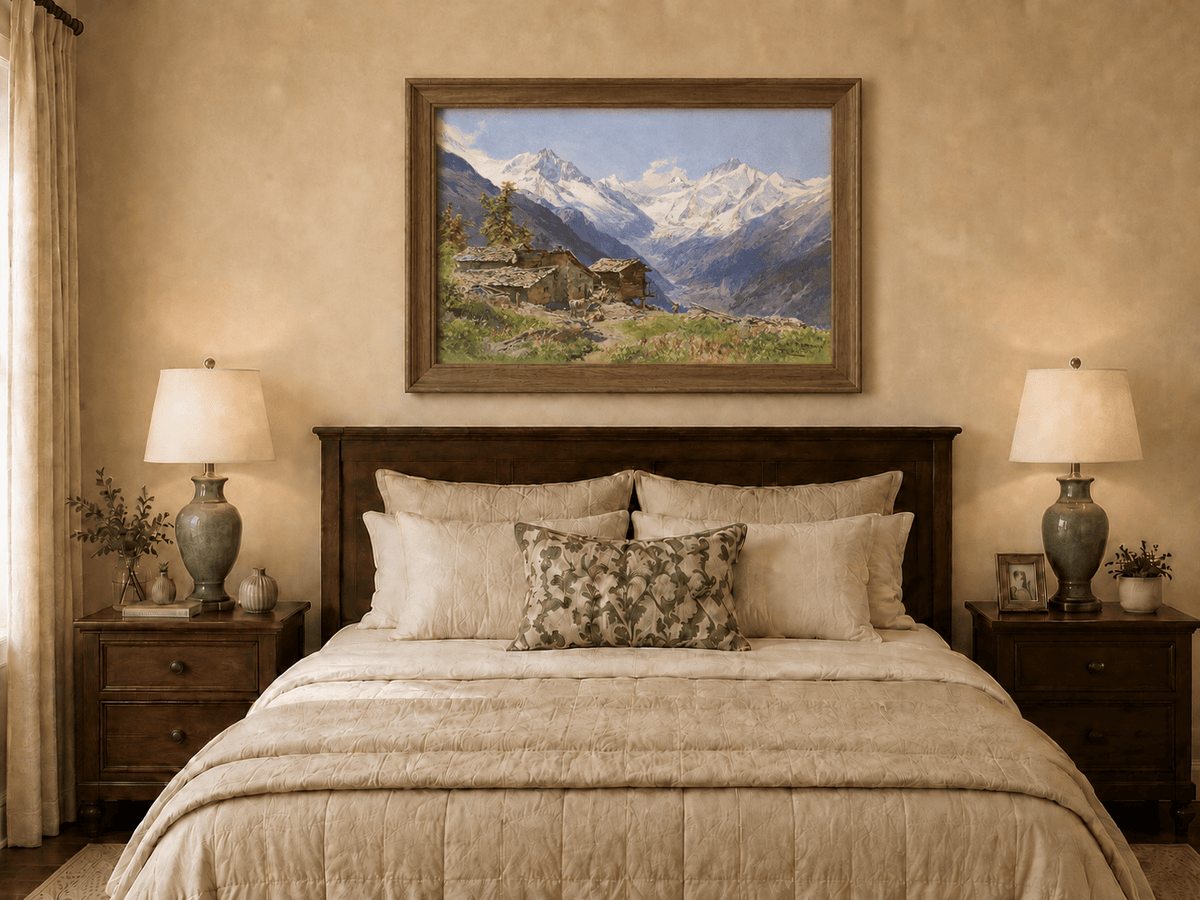 Landscape Oil Painting - Landscape Oil Painting | Snow-Capped