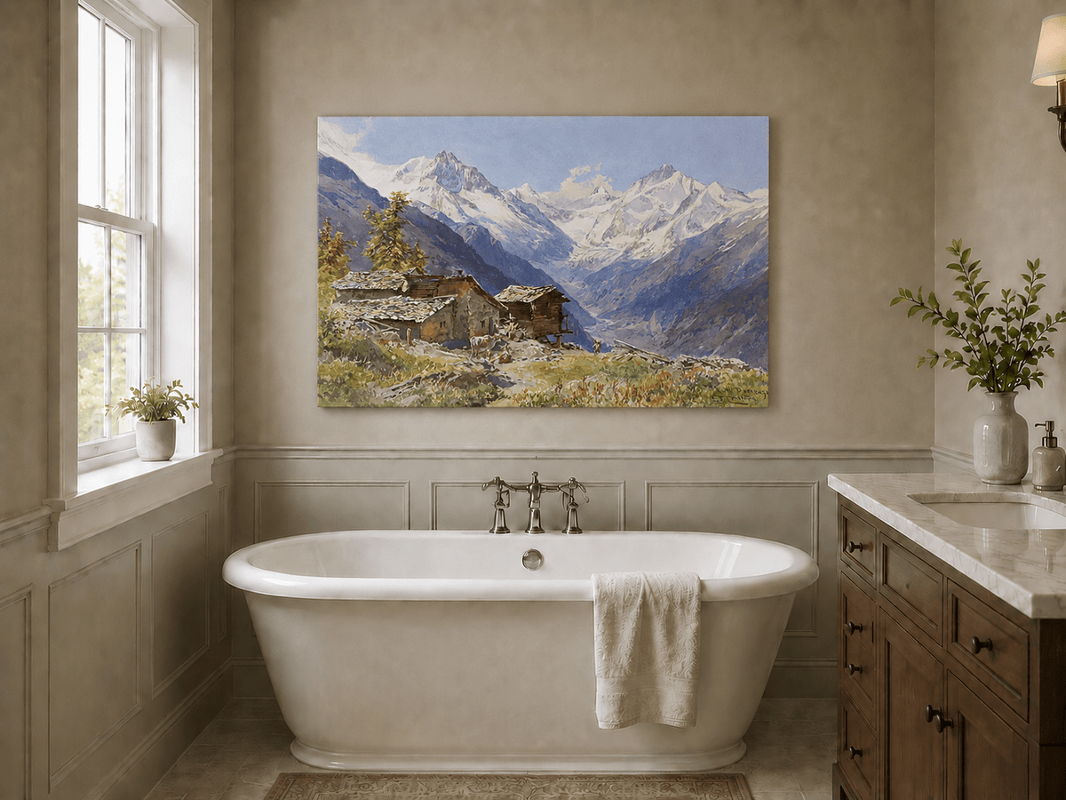 Landscape Oil Painting - Landscape Oil Painting | Snow-Capped
