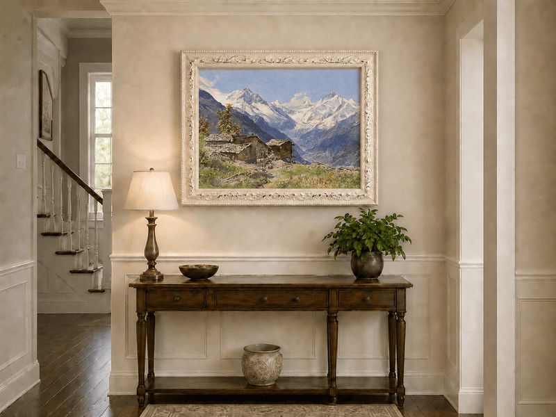 Landscape Oil Painting - Landscape Oil Painting | Snow-Capped